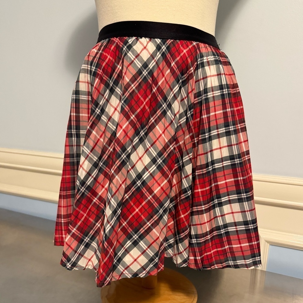 Gap - tartan pleated mini circle skirt